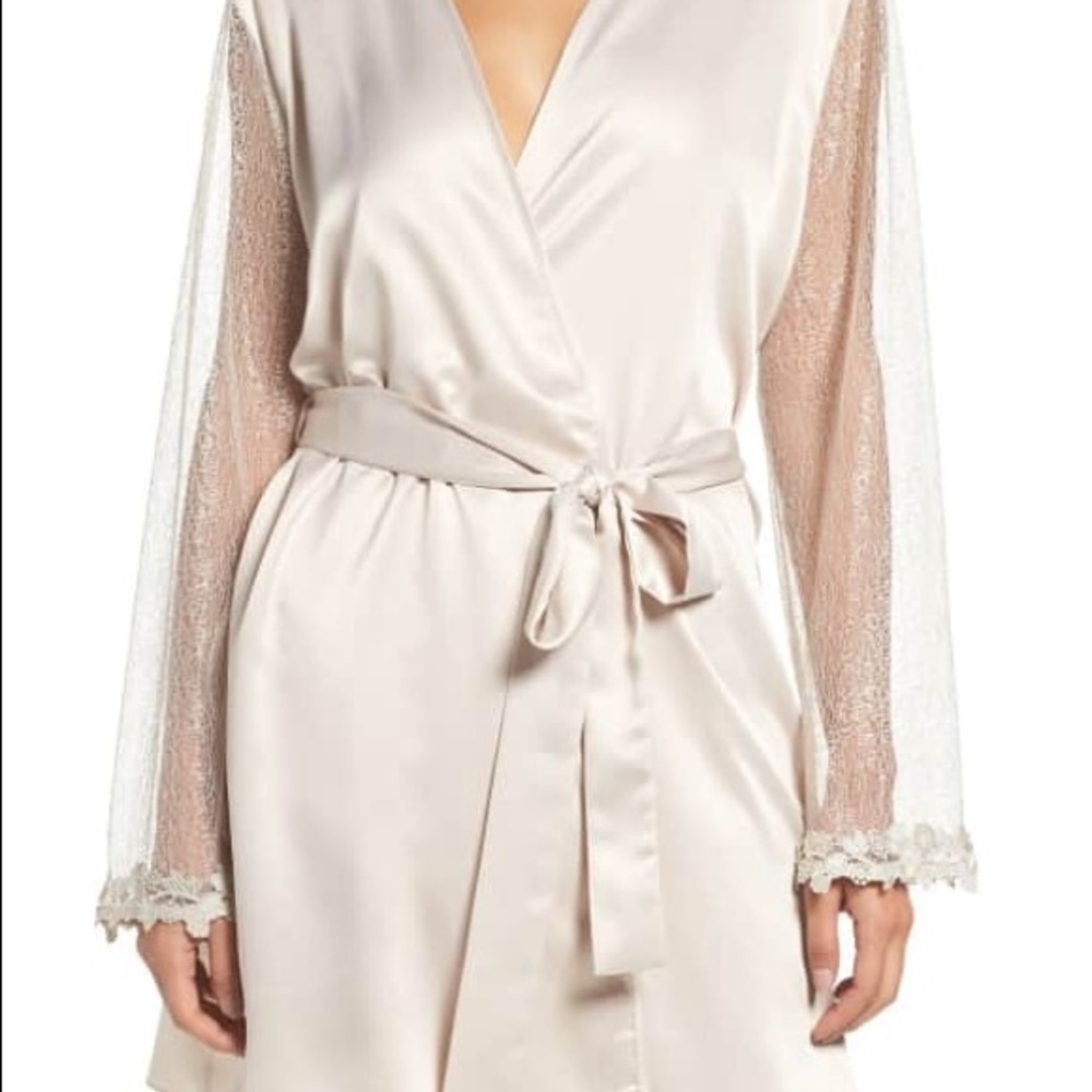 Flora Nikrooz champagne bridal robe